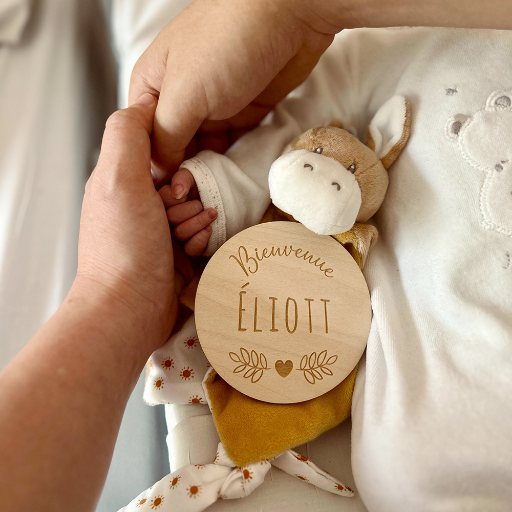 Personalized Wooden Newborn Baby Birth Souvenir | CWToy154