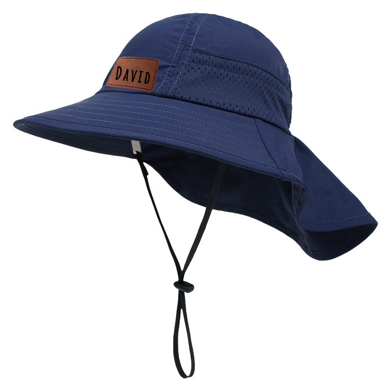 Personalized Leather Patch Bucket Hat for Comfort & Unique | CWBeach45