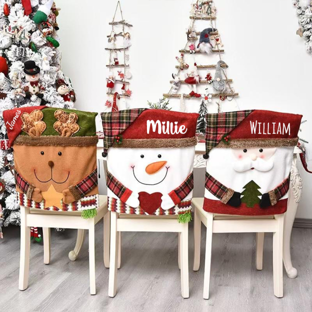 Personalized Handmade Christmas Santa Decor Chair Cover | MCGift173