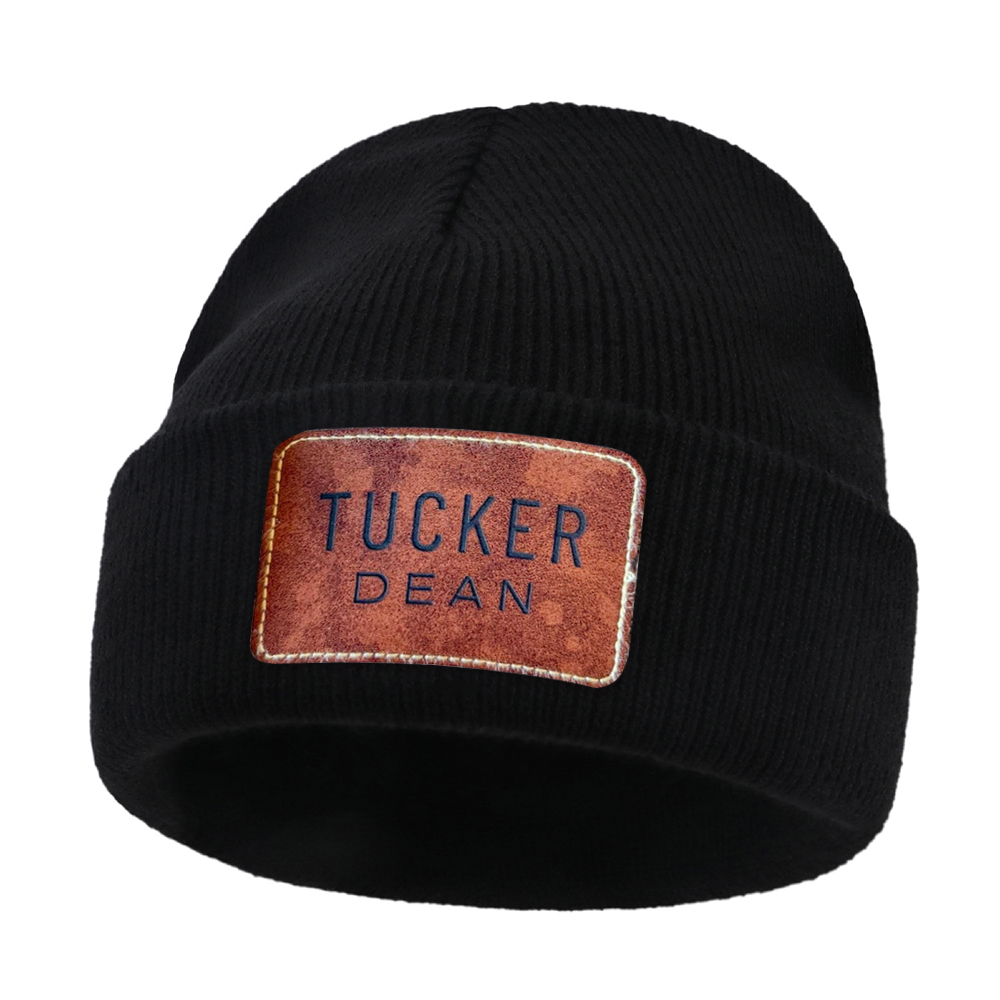 Personalized Classic Leather Patch Beanies For Kid & Adult | HSKid65