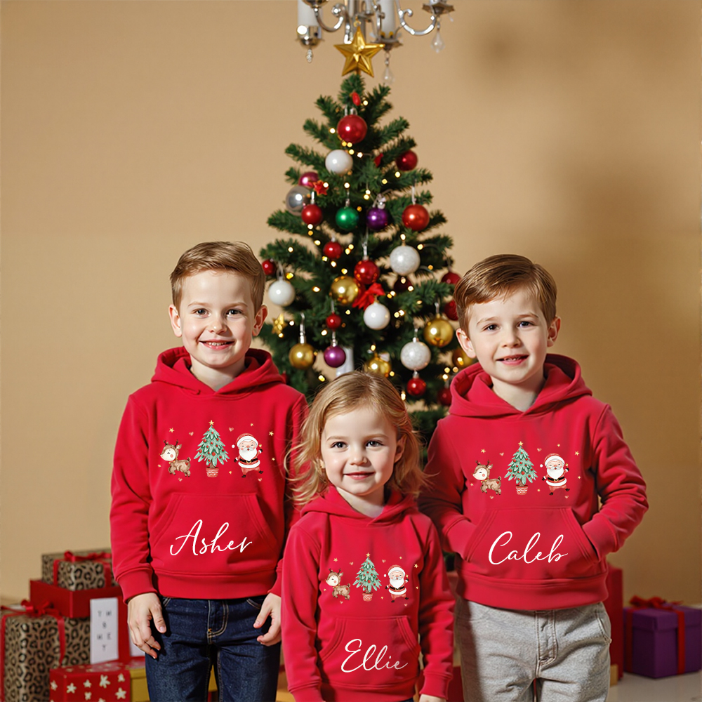 Personalized Kids Funny Christmas Hoodie | MCGift179