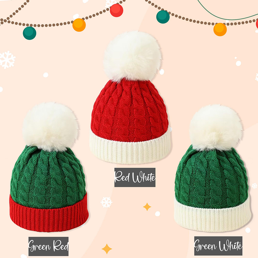Personalized Hand Embroidery Christmas Pom Pom Hat | HSKid71