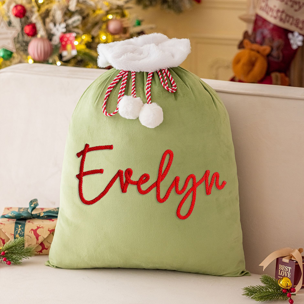 Personalized Large Christmas Velvet Santa Sack for Gifts | MCGift199