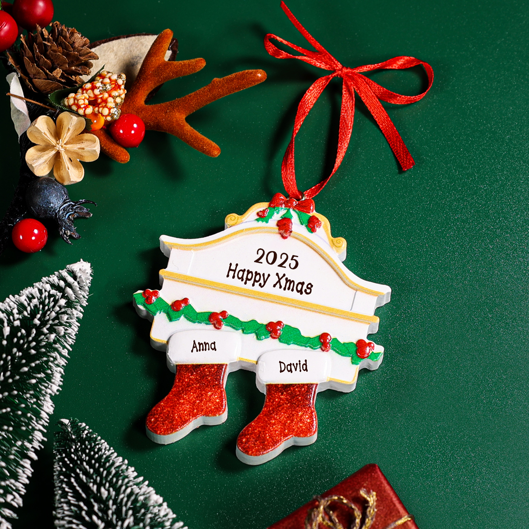 Personalised Stocking Family Christmas Ornament | MCGift204