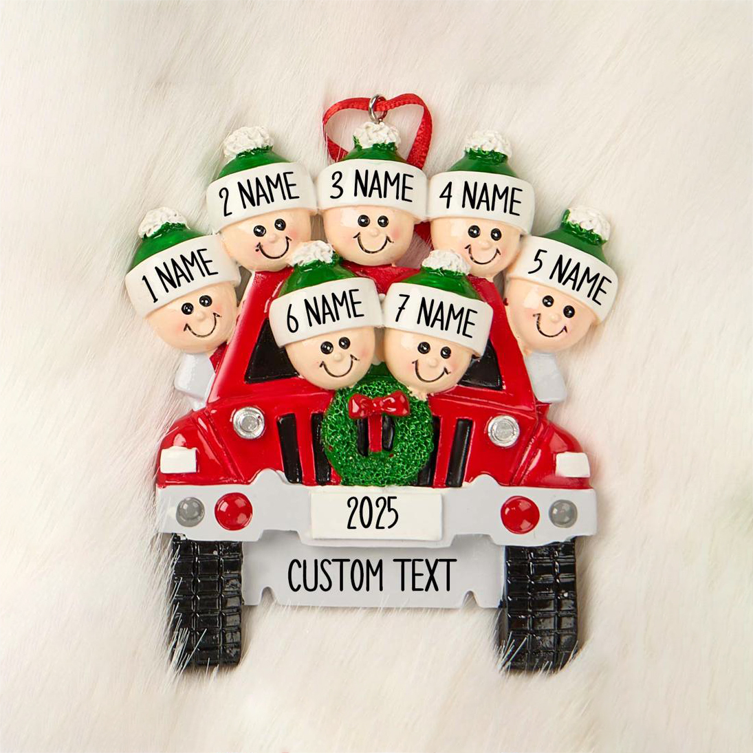 Personalised Car Family Christmas Ornament | MCGift206