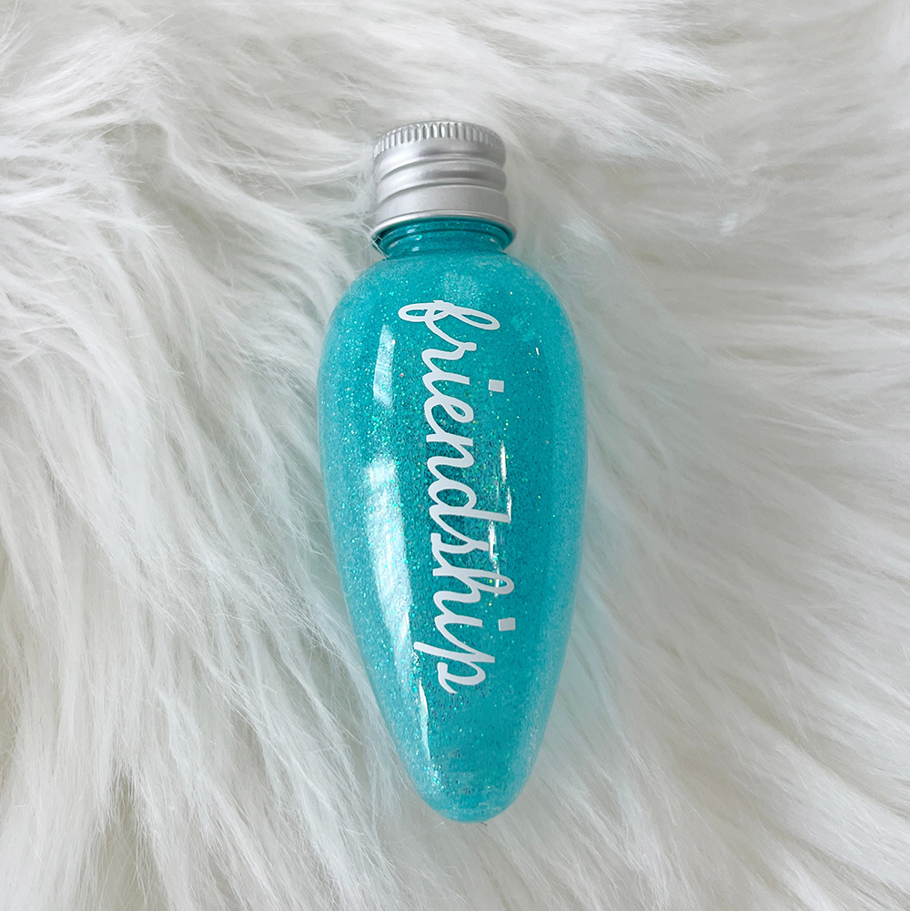 Personalised Glitter Lightbulb Special Christmas Ornament | MCGift212