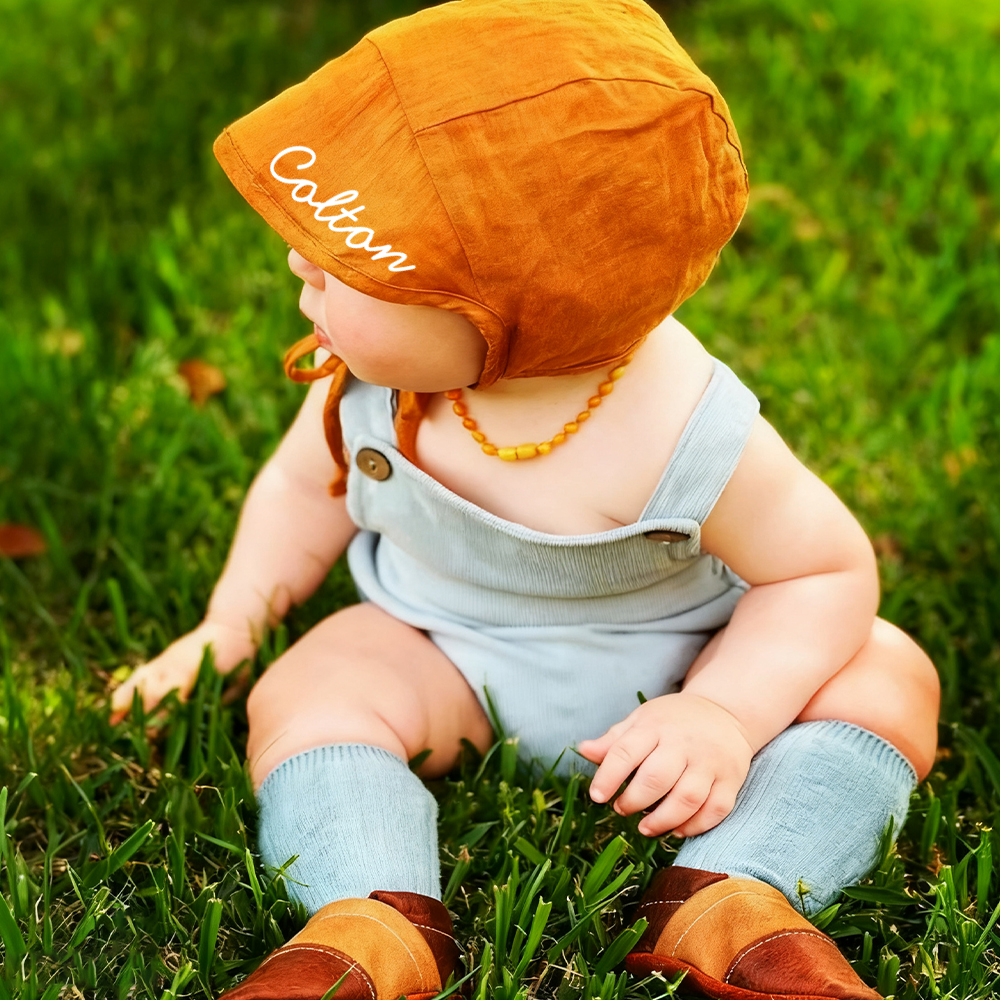 Personalized Organic Cotton Linen Sun Hat | HSKid75