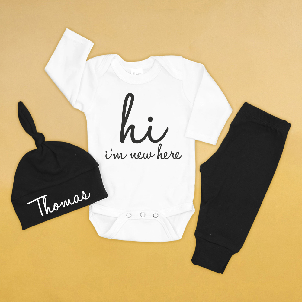 Personalized Baby Coming Home Outfit Set | CWBaby355