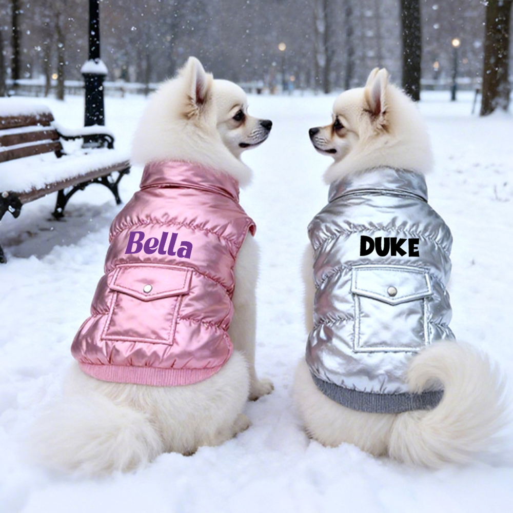 Personalized Pet Winter Warm Windproof Puffer Jacket | BKPet267