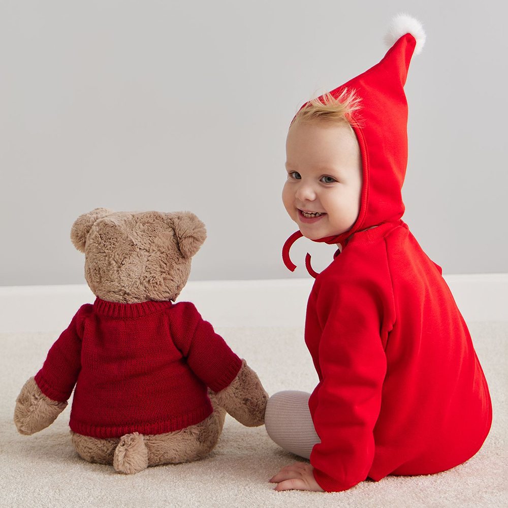 Personalized Baby Christmas Extram-warm Short Plush Outfit Set | MCGift363