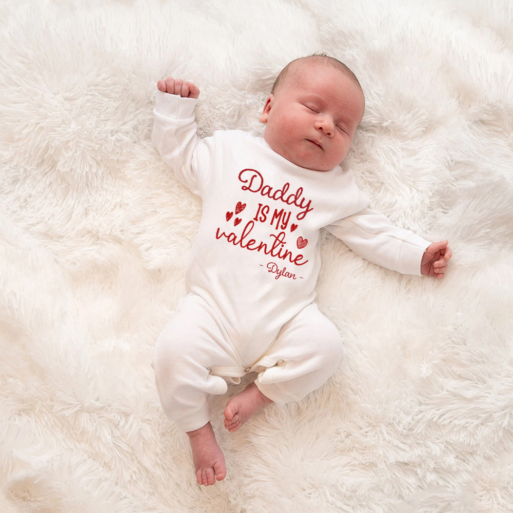 Personalized Baby First Valentine Romper and Hat Set | CWBaby377