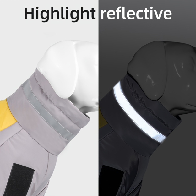 Personalized Pet Winter Warm Windproof Large Puffer Jacket | BKPet281