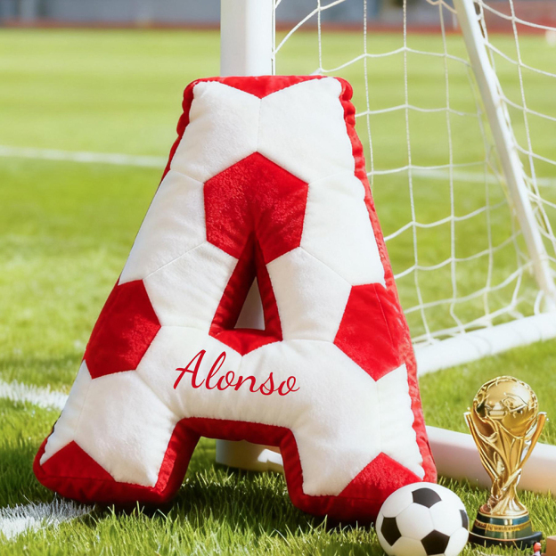 Personalized Soccer Letter Sport Pillow | CWGift07