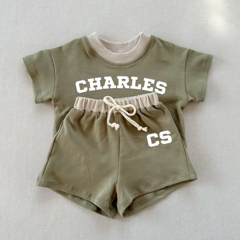 Personalized Embroidery Baby Cotton Cozy Soft Colourful Outfit Set | CWBaby380