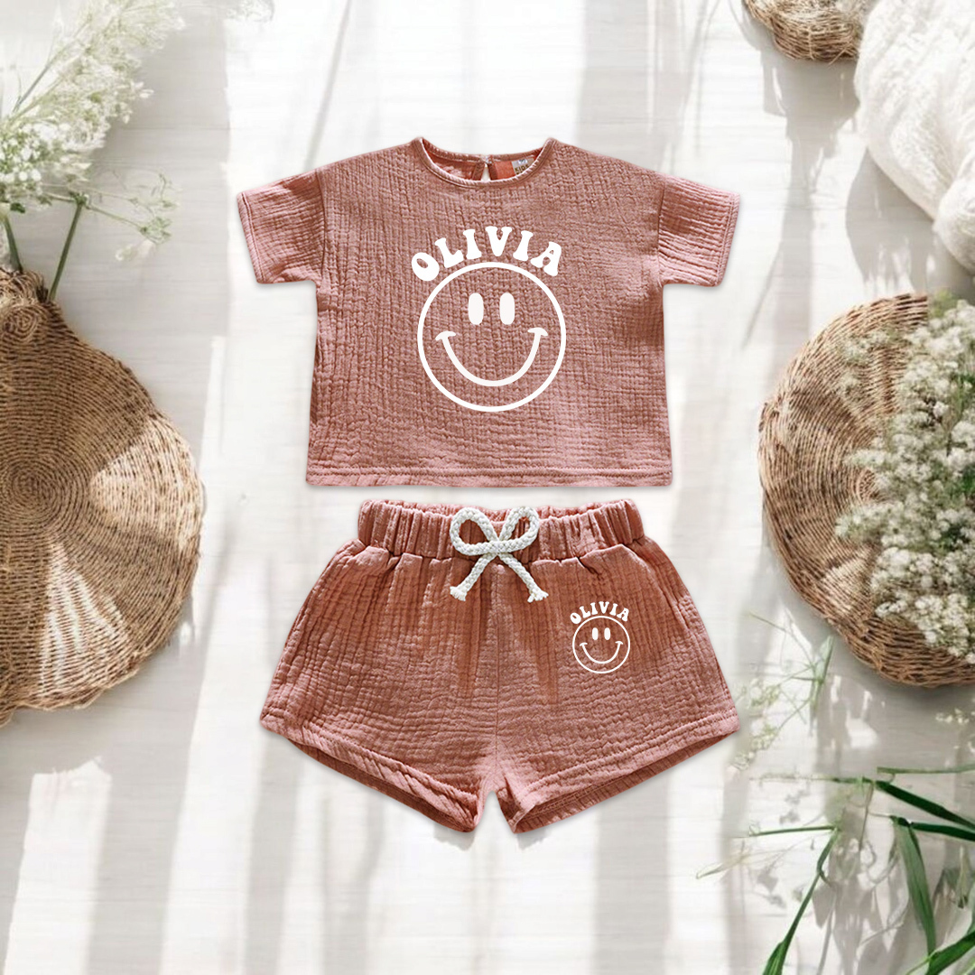 Personalized Baby Cotton Cozy Soft Outfit Set | CWBaby382