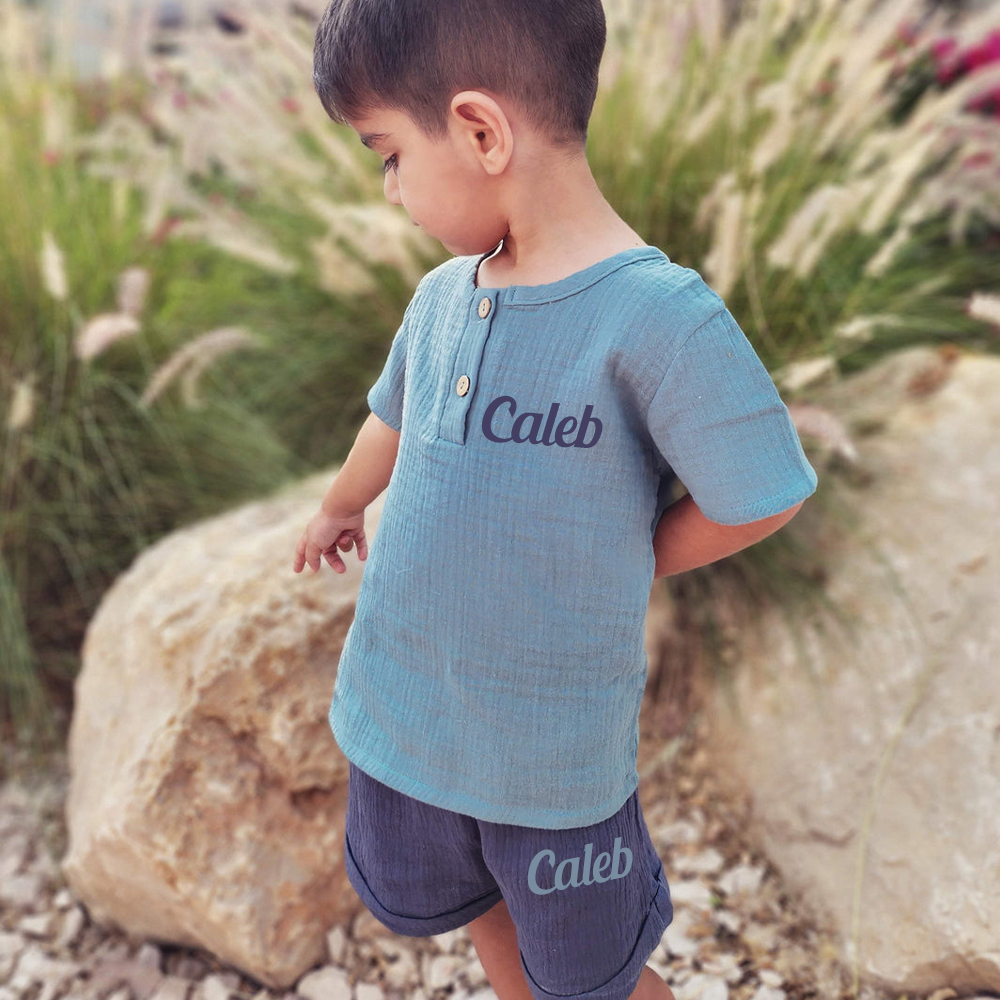 Personalized Baby Cotton Cozy Soft Outfit Set | CWBaby386