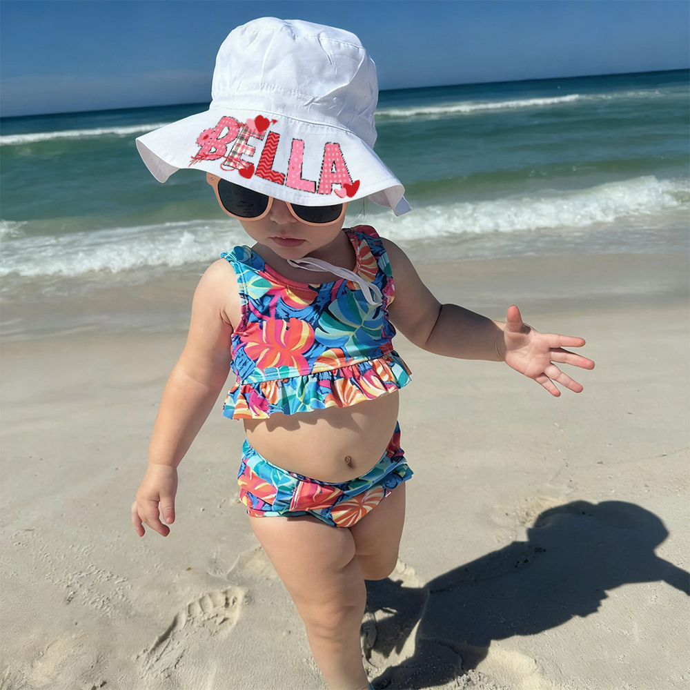 Personalized Valentine's Summer Sun Protection Bucket Hat | ValGift01