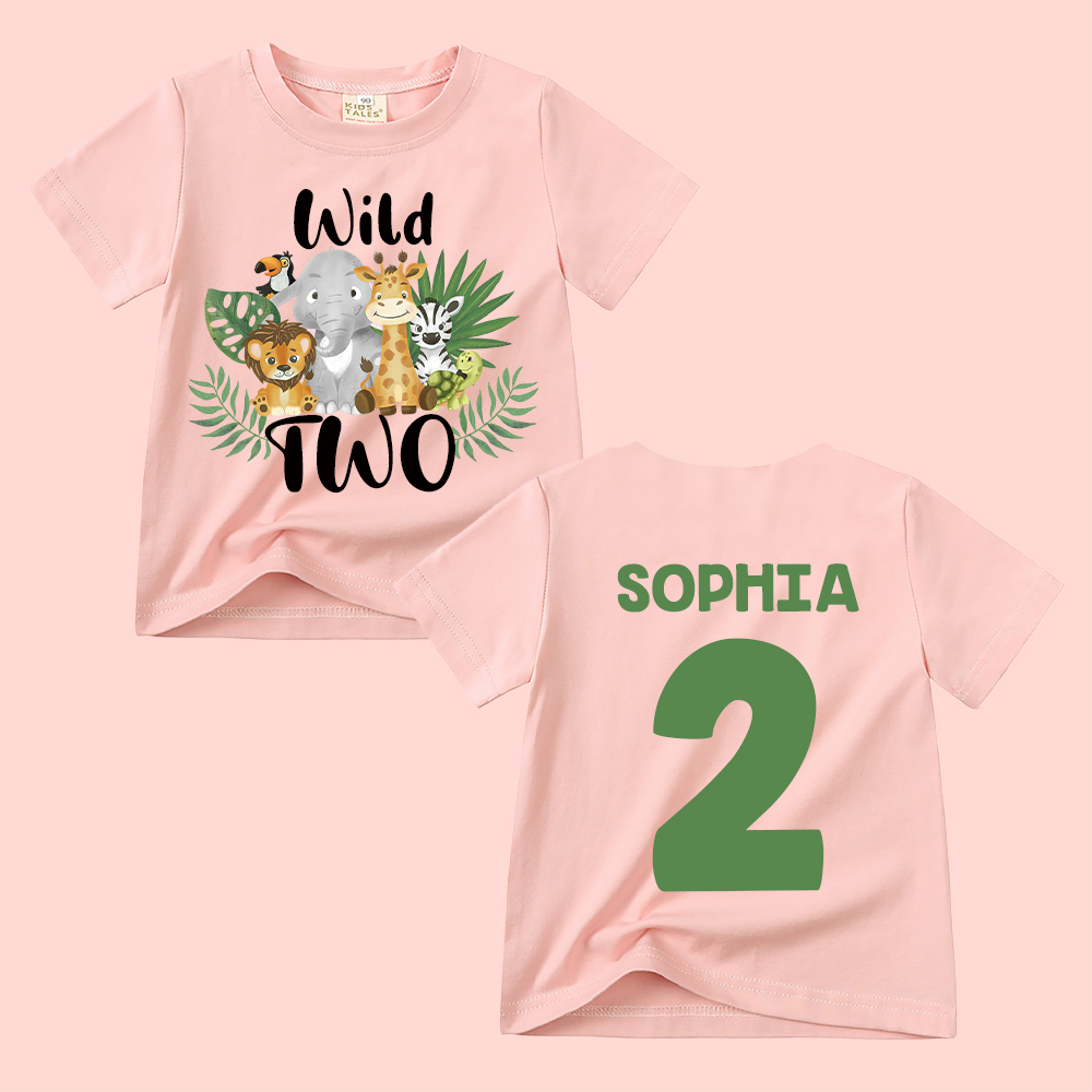 Personalized Forest Feral Floral Zoo Birthday T-Shirt | inTee19