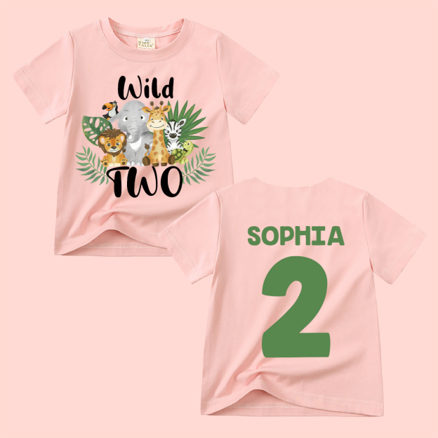 Personalized Forest Feral Floral Zoo Birthday T-Shirt | inTee19