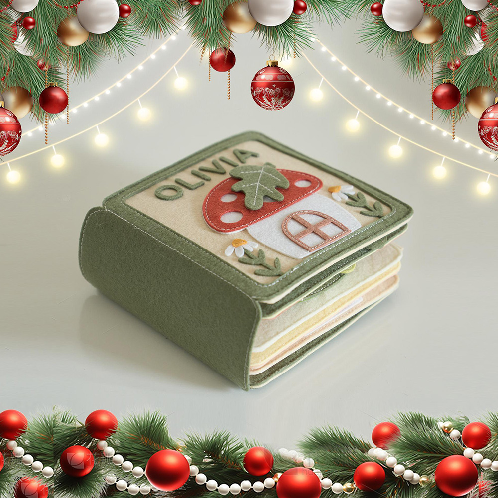 Personalized Baby Handmade Sensory Activities Felt Quiet Book | CWToy168