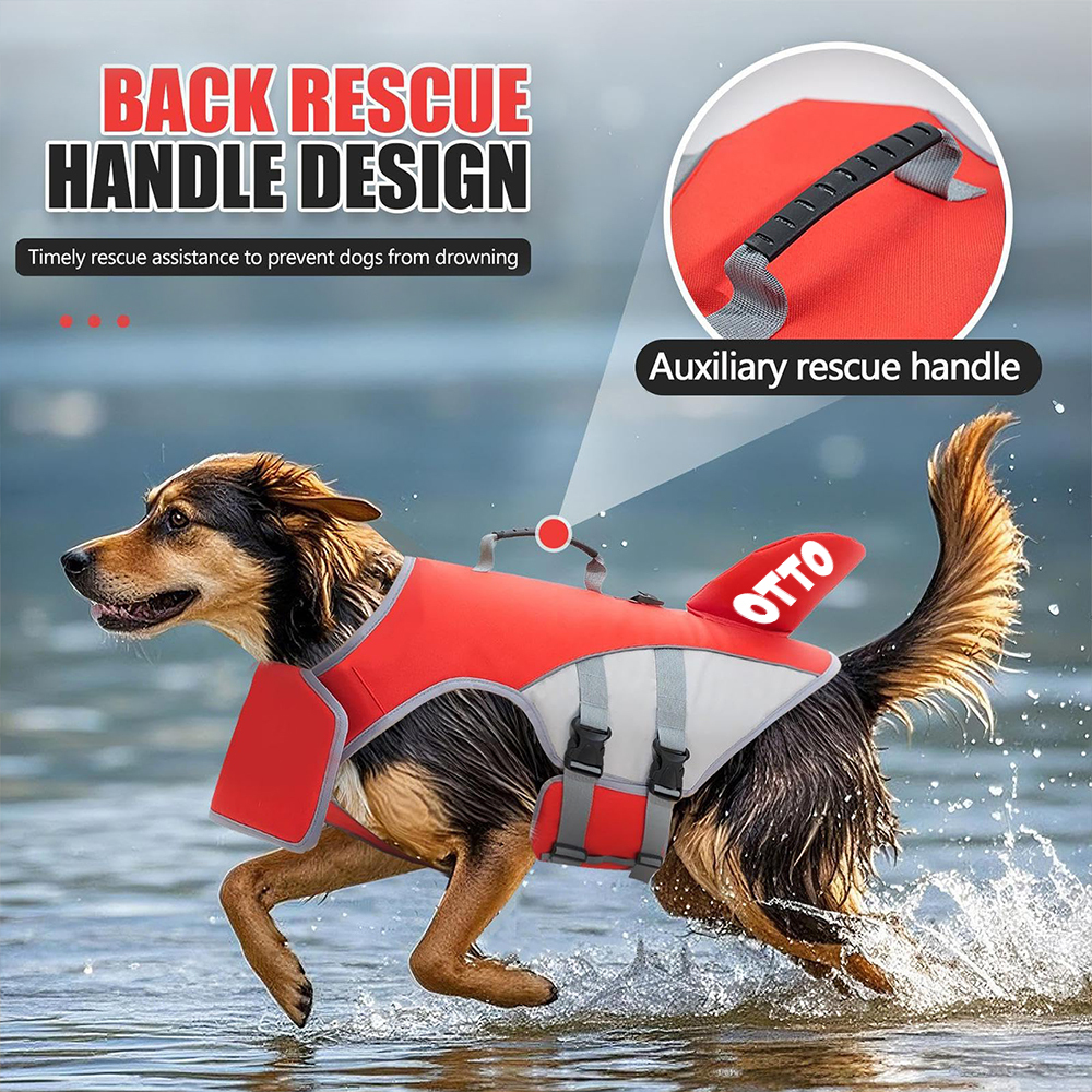 Personalized Pet Outdoor Swimming Life Shark Vest | BKPet311