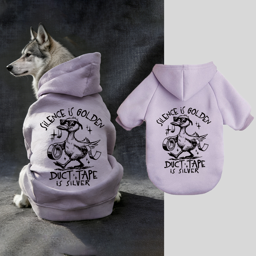 Silence Is Golden Sarcastic Puppy Hoodie | BKPet324