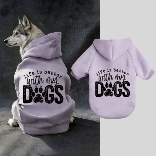LIFE IS BETTER WITH MY DOSS Puppy Hoodie | BKPet325