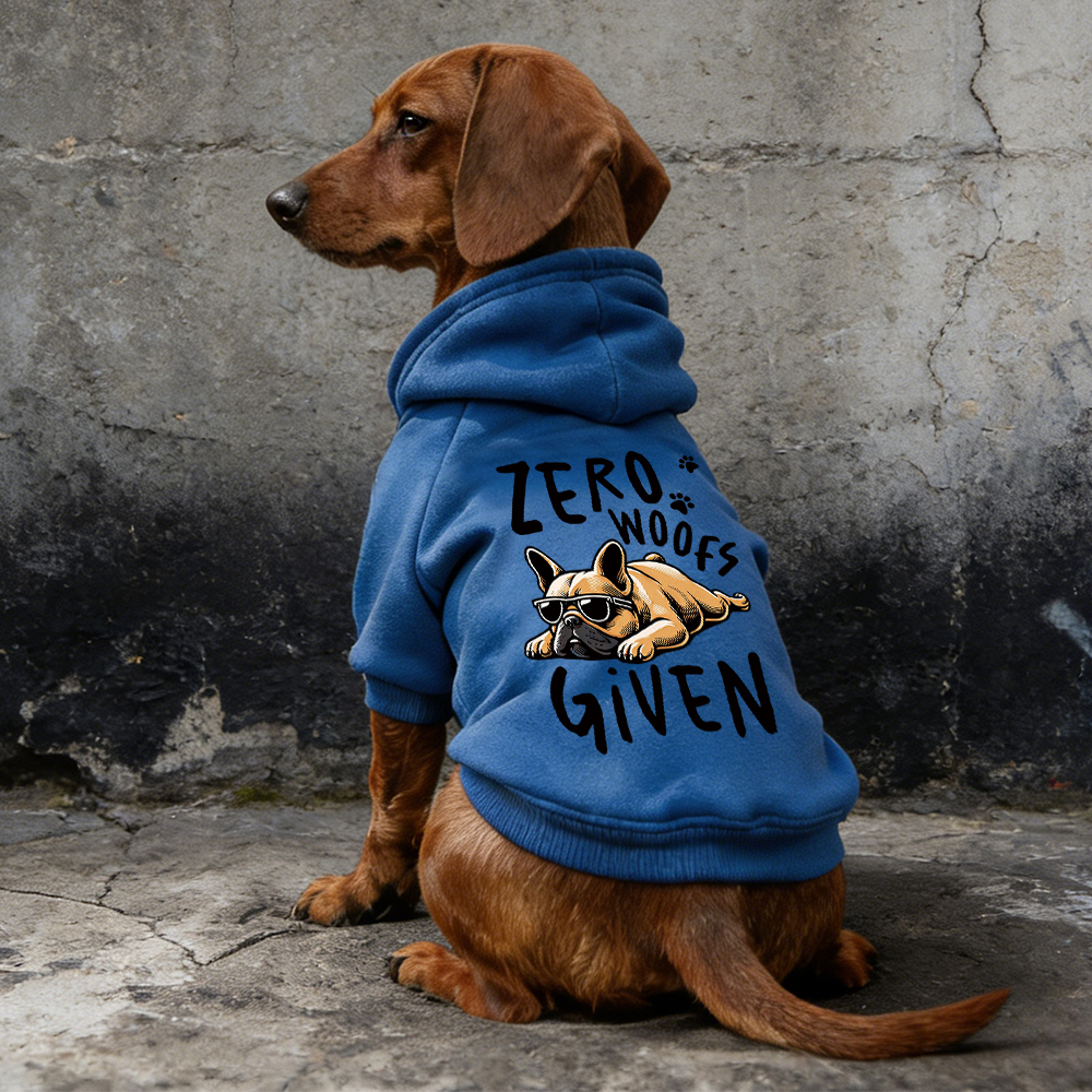 ZERO WOOFS GIVEN Puppy Hoodie | BKPet332