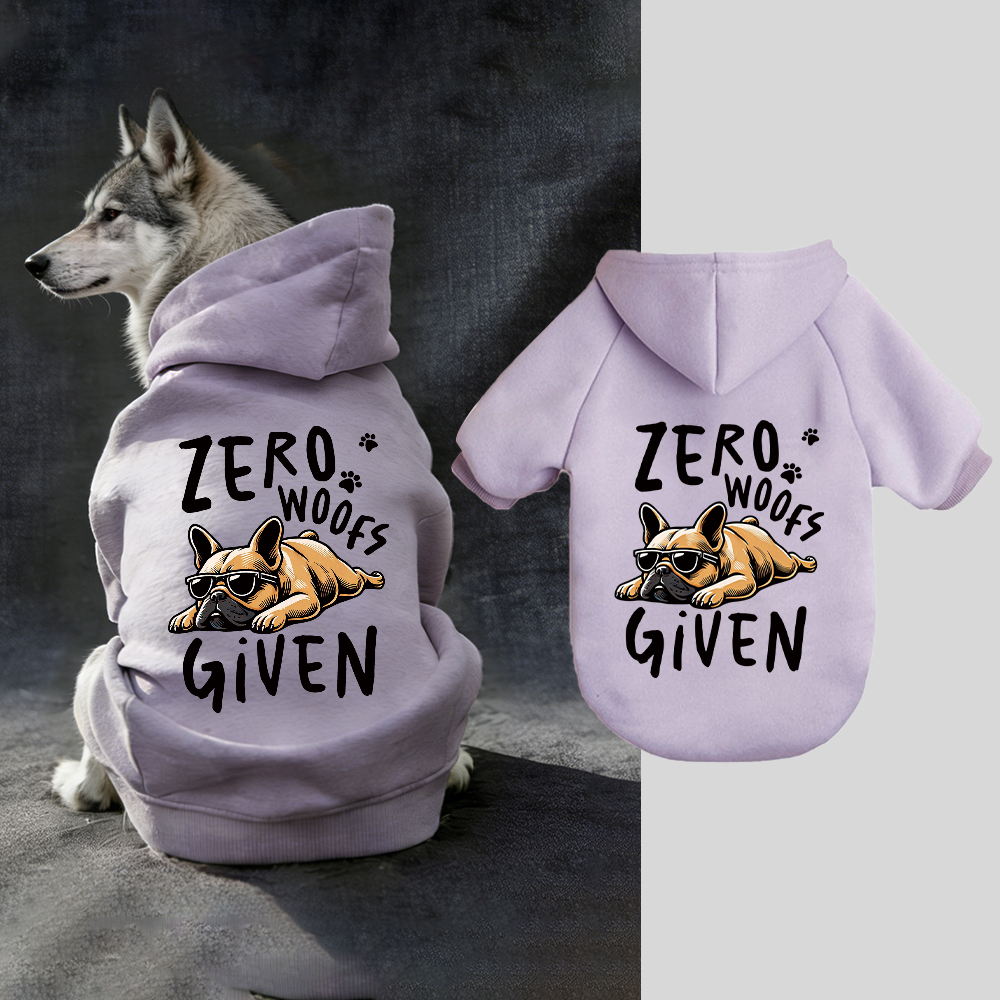 ZERO WOOFS GIVEN Puppy Hoodie | BKPet332