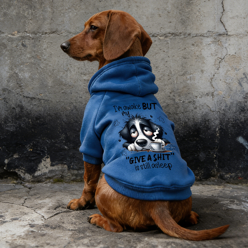 I'M AWAKE BUT MY FIVE A SHIT Puppy Hoodie | BKPet334