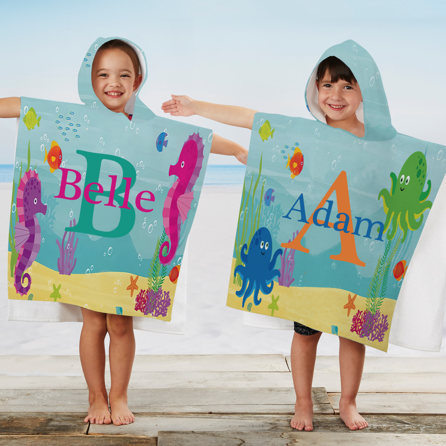 Personalized Hooded Beach Towel for Summer & Beach | CWHTowel25