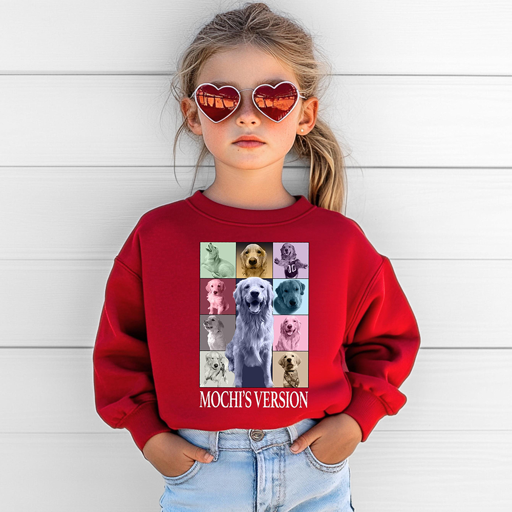 Personalized Pet Version Collage Crew Neck Sweatshirt | BKPet352