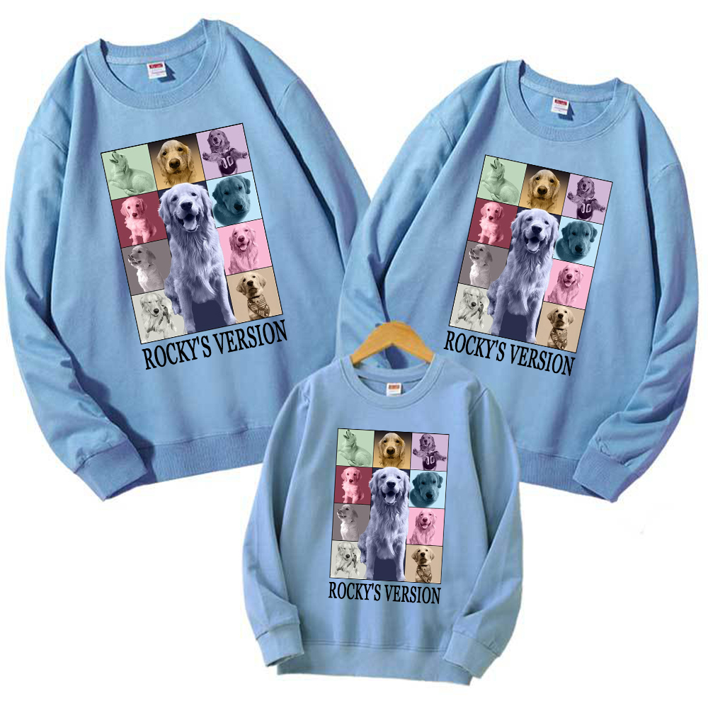 Personalized Pet Version Collage Crew Neck Sweatshirt | BKPet352