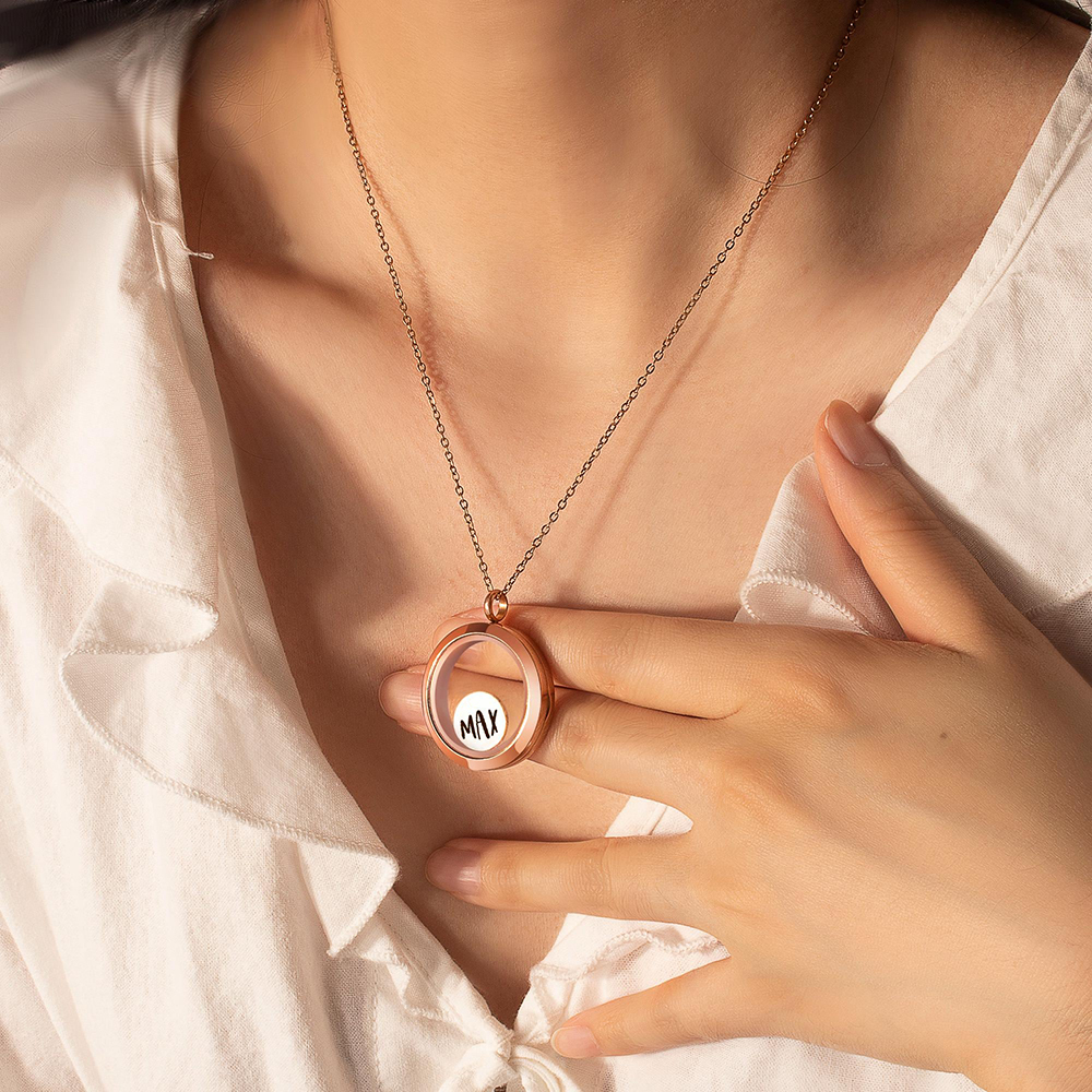 Personalized Pet Precious Memory Glass Locket Jewelry | BKPet364