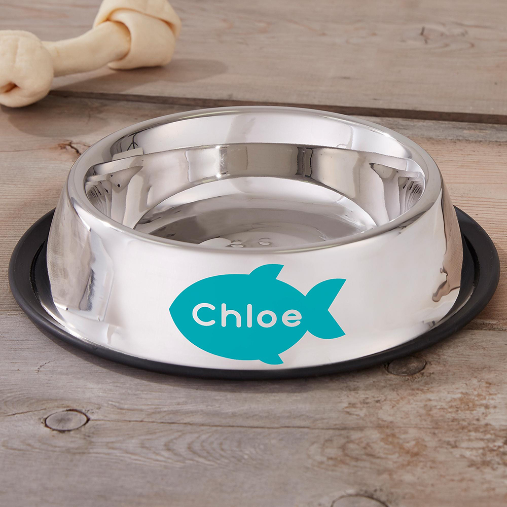 Personalized Pet Icon Stainless Steel Anti-slip Food Bowl | BKPet36701