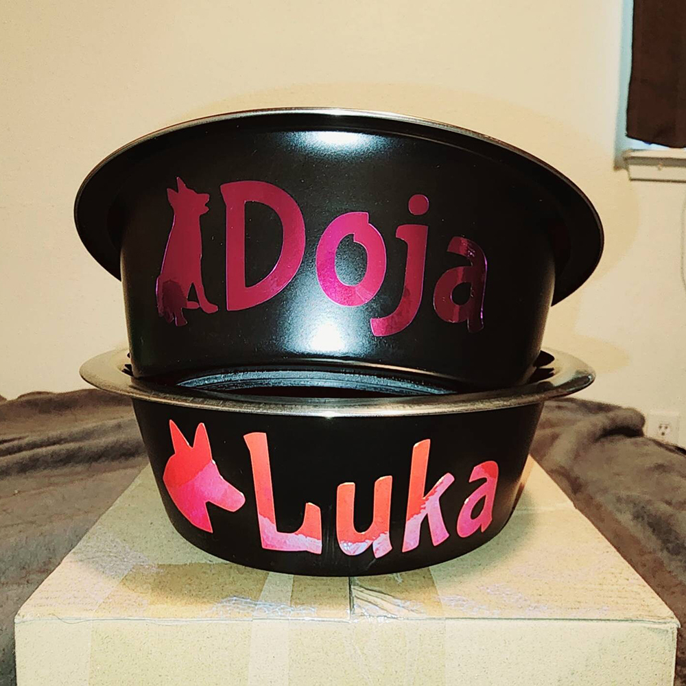 Personalized Pet Stainless Steel Anti-slip Food Bowl | BKPet36801