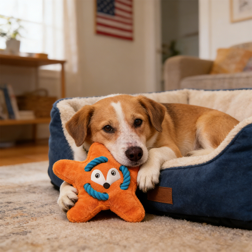 Personalized Star Flying Disc Squeaky Dog Toy | BKPet386