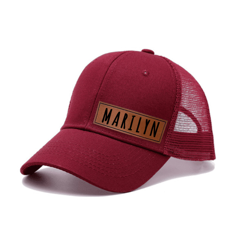 Personalized Color Leather Patch Hat for Comfort & Unique | CWBeach53