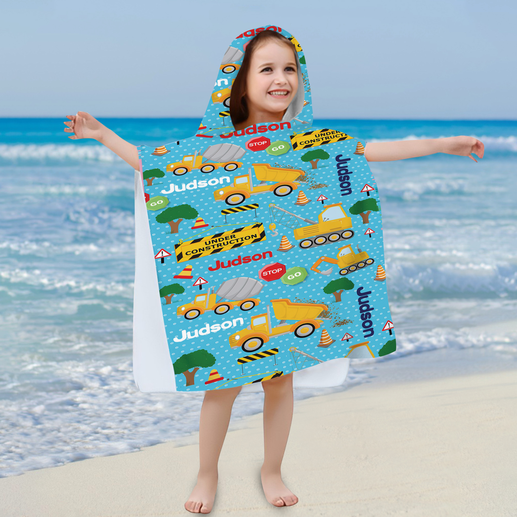 Personalized Hooded Beach Towel for Summer & Beach | CWHTowel32