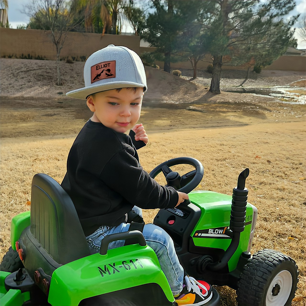 Personalized Leather Patch Tractor Hat for Comfort & Unique | CWBeach56