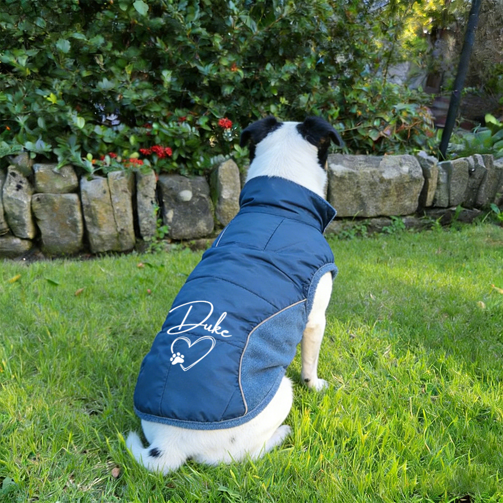 Personalized Pet Large Size Winter Warm Puffer Vest | BKPet404