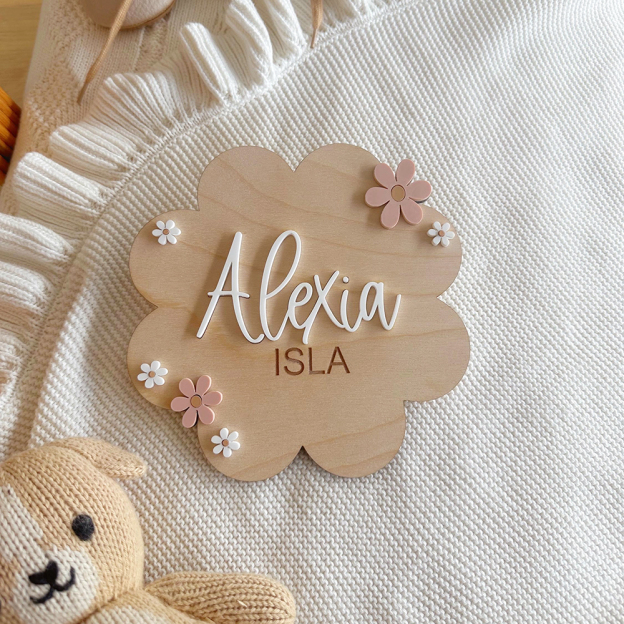 Personalized Wooden Baby Birth Announcement Plaques | CWBaby417