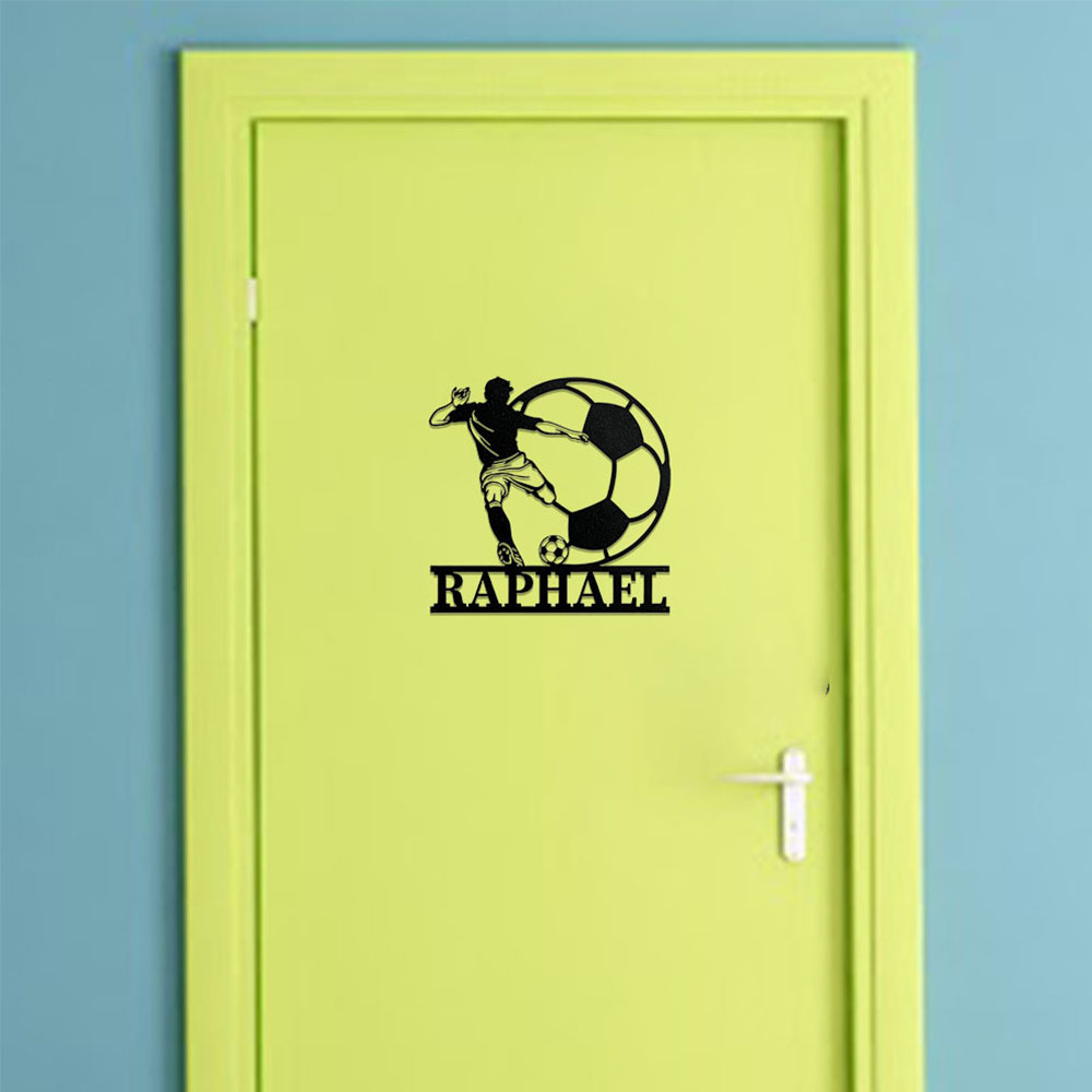Personalized Kid's Bedroom Soccer Door Sign | CWBaby419