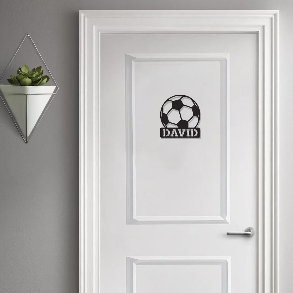 Personalized Kid's Bedroom Soccer Door Sign | CWBaby420