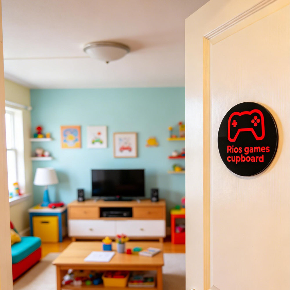 Personalized Kid's Bedroom Game Door Sign | CWBaby422