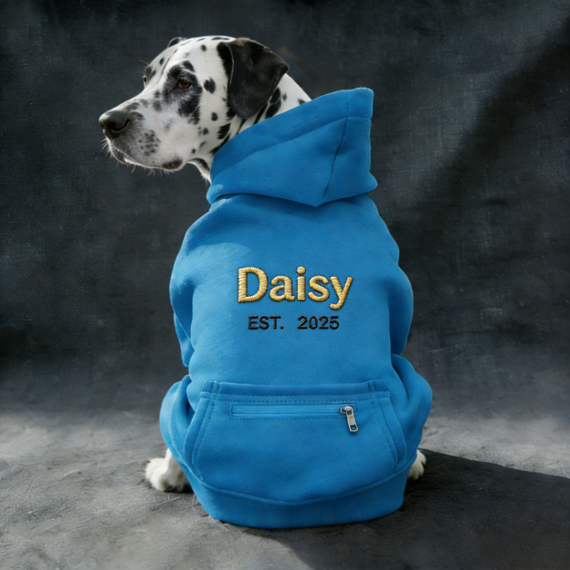 Personalized Embroidered Large Size Puppy Hoodie | BKPet412