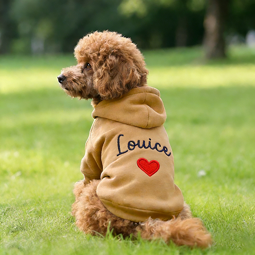 Personalized Embroidered Pet Comfortable Soft Hoodie | BKPet420