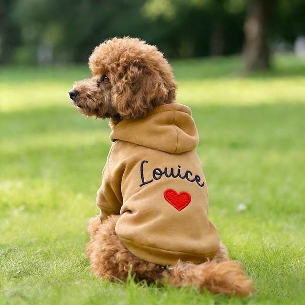 Personalized Embroidered Pet Comfortable Soft Hoodie | BKPet420