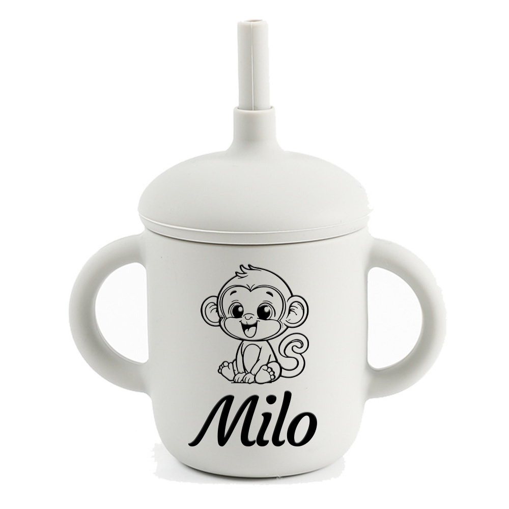 Personalised Baby Food Grade Sippy Silicone Cup | CWBaby443