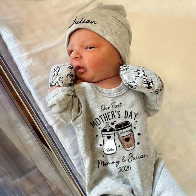 Personalized My First Mother's Day Baby Coming Home Outfit | CWBaby453